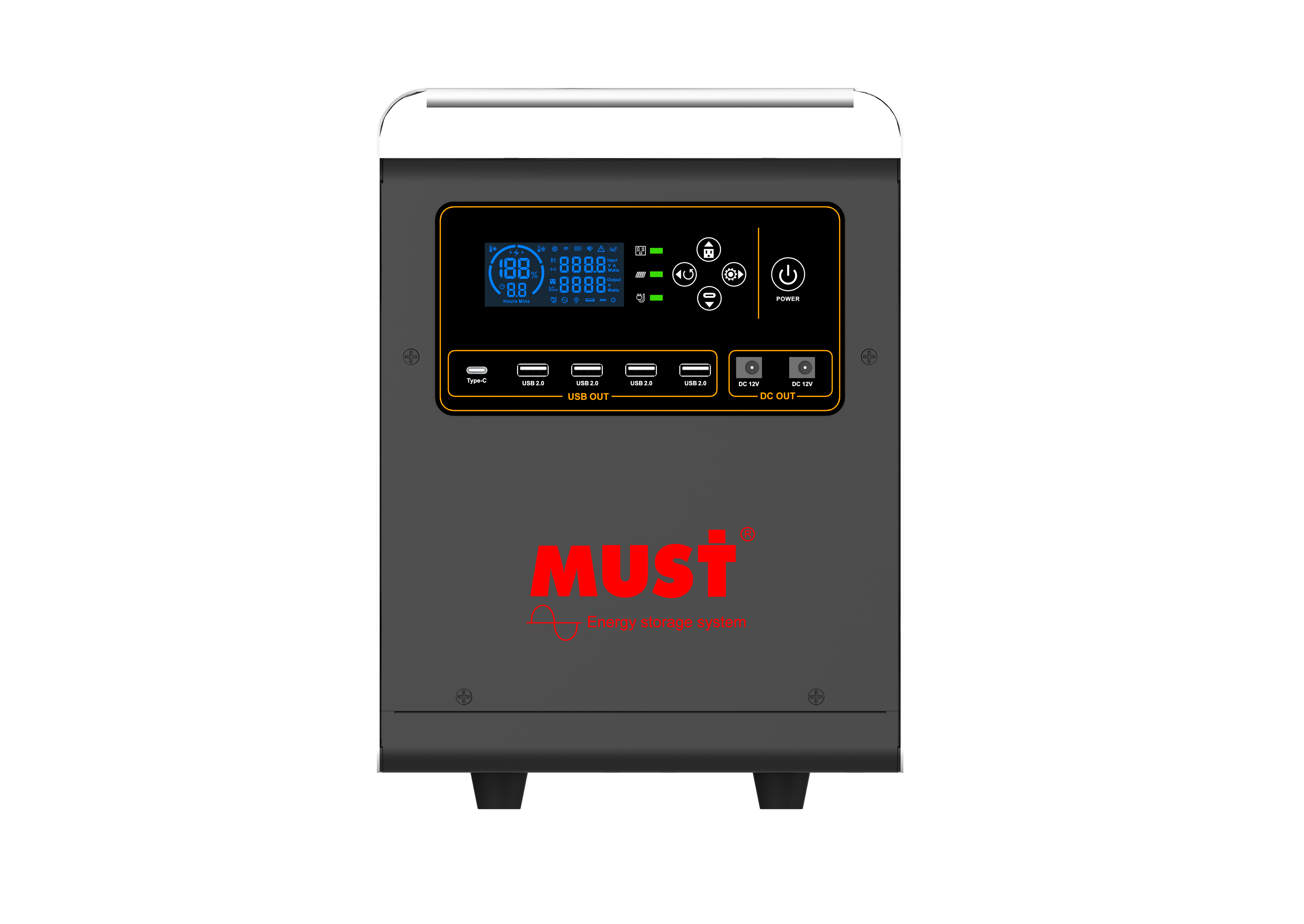HBP1800 OLV 系列(1-2kW,1.28-2.56kWh)便携式 产品外观